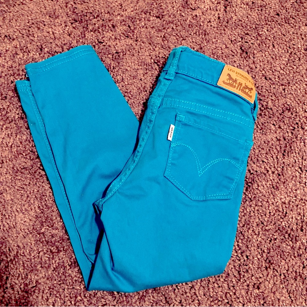 LEVI’S Denim Legging Pants Teal Blue Size 3T